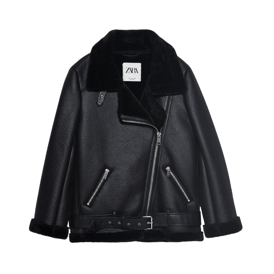 ZARA 双面穿机车车款夹克 女装 02969253800