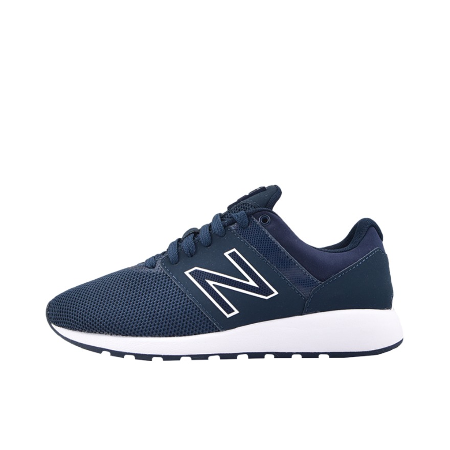 推荐商品：New Balance 24 人造革 防滑耐磨 轻便透气 织物 运动休闲鞋 藏青