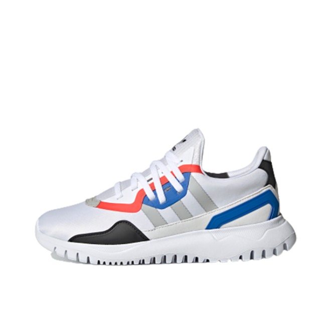 推荐商品：adidas Originals Flex 缓震 耐磨 透气 跑鞋 蓝色/橙色