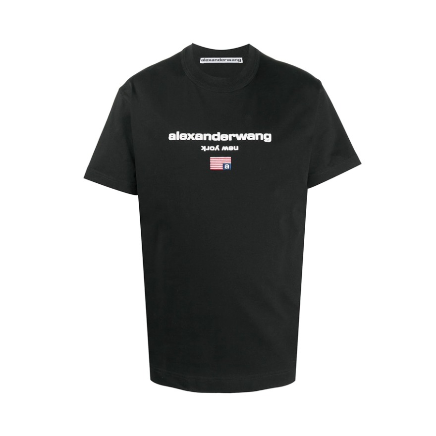 Alexander Wang 徽标图案旗标刺绣 T恤 男女同款 UCC1211344-100