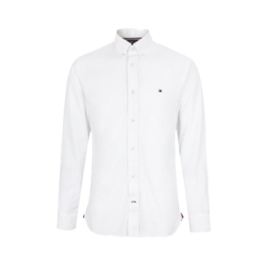 Tommy Hilfiger 简约商务棉质长袖小绣标衬衫 男女同款 MW0MW16662