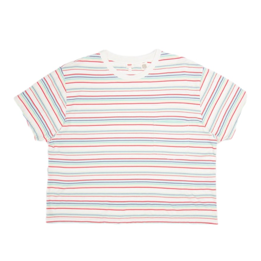 Levi's 女装 条纹宽松圆领短袖T恤 39197-0002