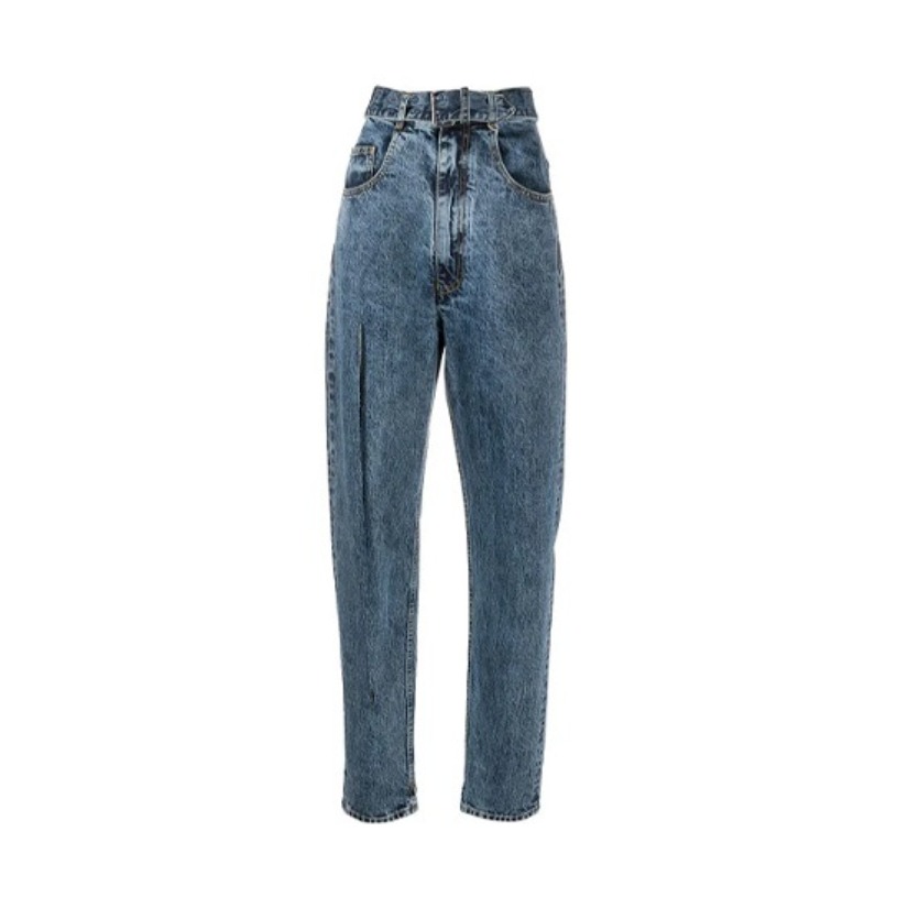 Maison Margiela 腰带侧切牛仔牛仔裤