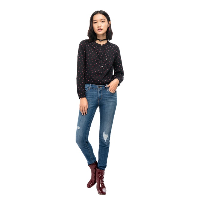 Levi's 女装 扣圆领长袖碎花衬衫 22750-0024