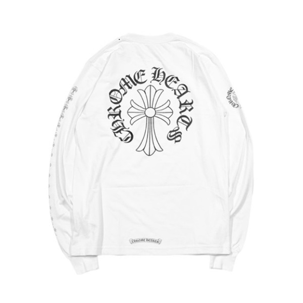 Chrome Hearts Cross Long Sleeve Tee 镂空十字架印花长袖T恤 男女同款