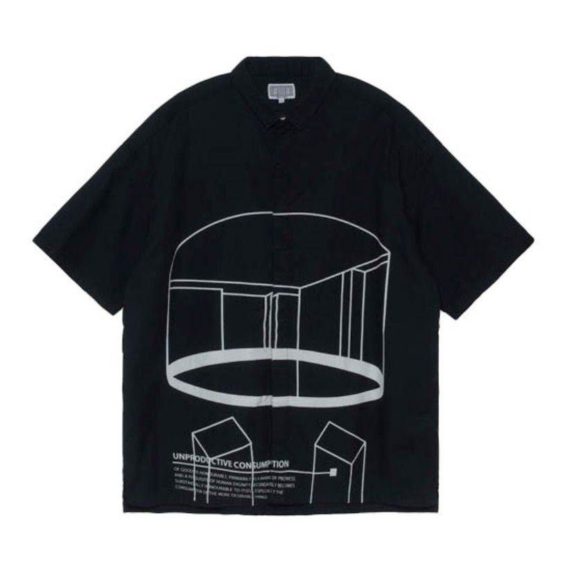 Cav Empt 几何图案线条短袖衬衫 男女同款