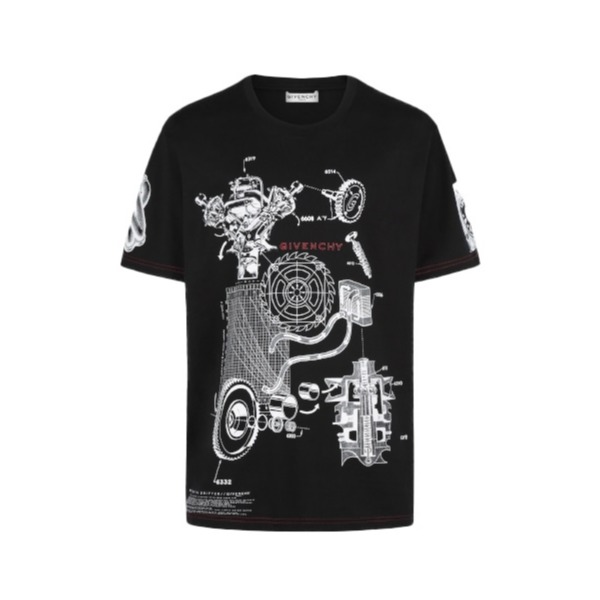 Givenchy/纪梵希 Schematics 科技感印花圆领短袖T恤 男女同款