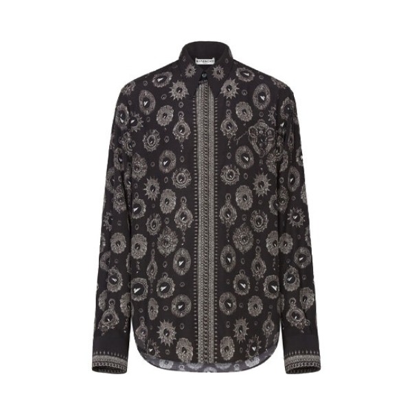 Givenchy/纪梵希 珠宝印花弧形下摆衬衫 男女同款