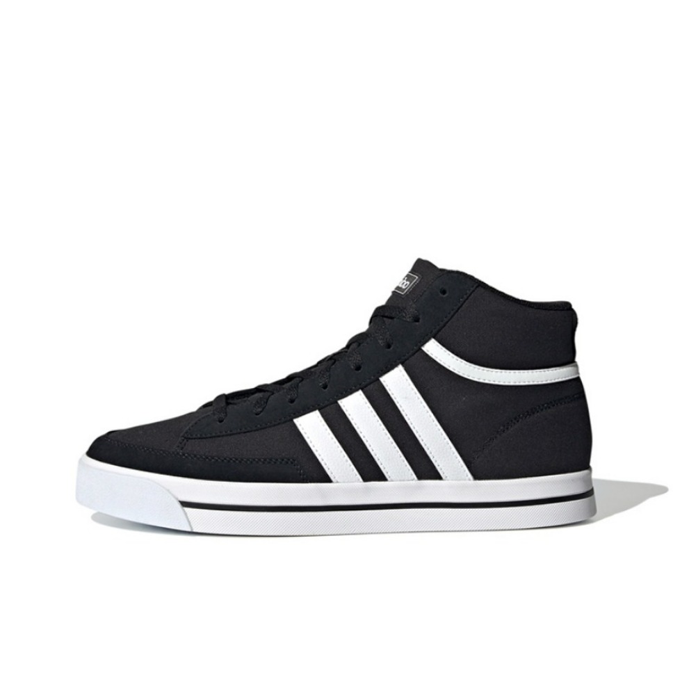 推荐商品：adidas Retrovulc 板鞋 防滑耐磨轻便透气舒适复古轻运动 黑色/白色