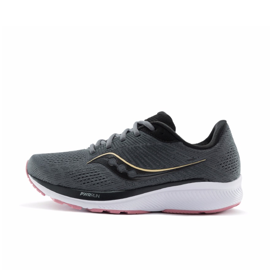 推荐商品：Saucony/索康尼 Guide 向导 14 稳定支撑 防滑耐磨 网布透气 织物 合成革 跑鞋 炭灰