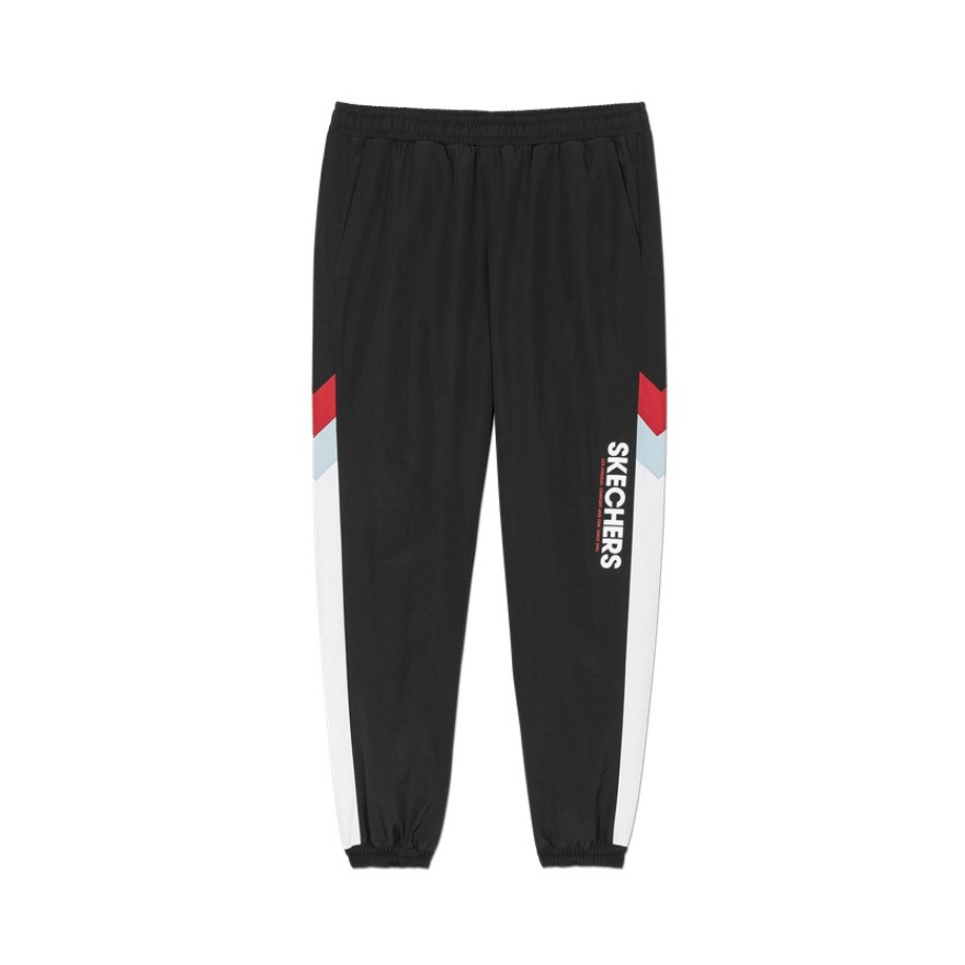 Skechers 宽松梭织束脚运动长裤 男女同款 L420U130