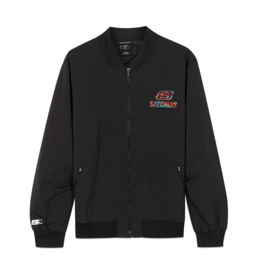Skechers 棒球立领拉链休闲夹克 男女同款 L420U053