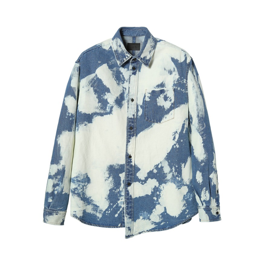 CROQUIS 牛仔印花衬衫 男女同款 9K7100130