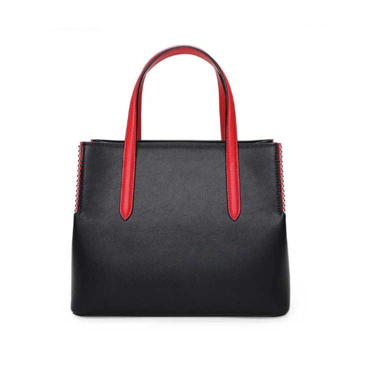 Pierre Cardin/皮尔·卡丹 精致女性系单肩包女撞色手提包大容量宽肩带托特包斜挎包