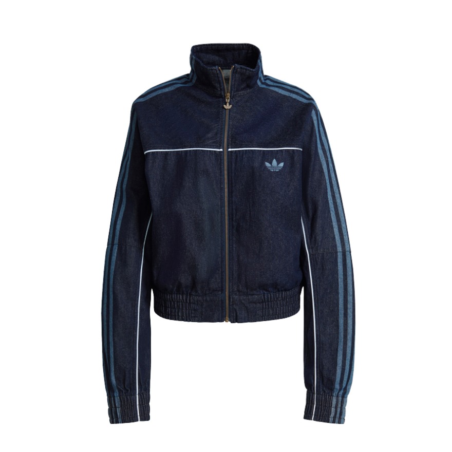 adidas 2024AW 三叶草牛仔田径运动夹克 男女同款 GM5381