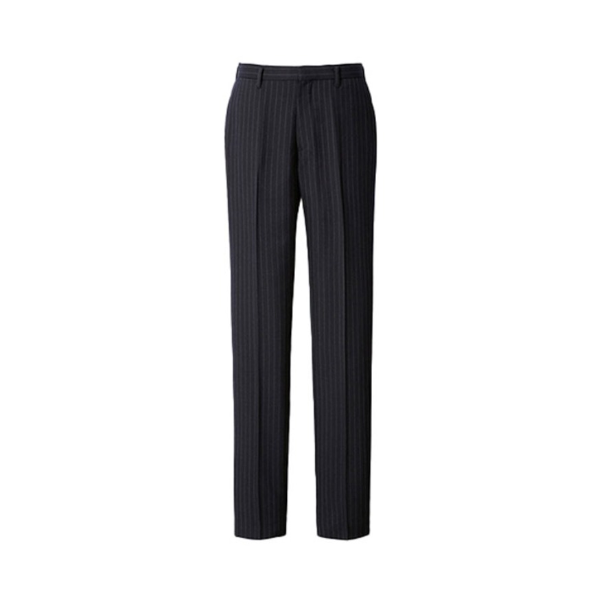 【+J设计师合作款】UNIQLO/优衣库  Jil Sander联名  羊毛混纺长裤(条纹) 男女同款 436847