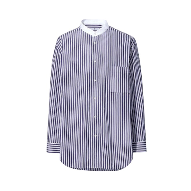 【Jil Sander联名】UNIQLO +J系列 宽松立领修身长袖衬衫 440463