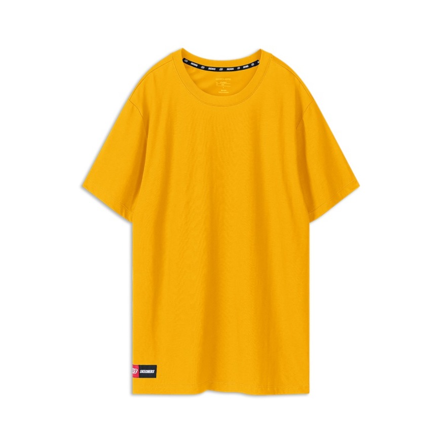 Skechers 合身直筒圆领短袖T恤 男女同款 L220M157