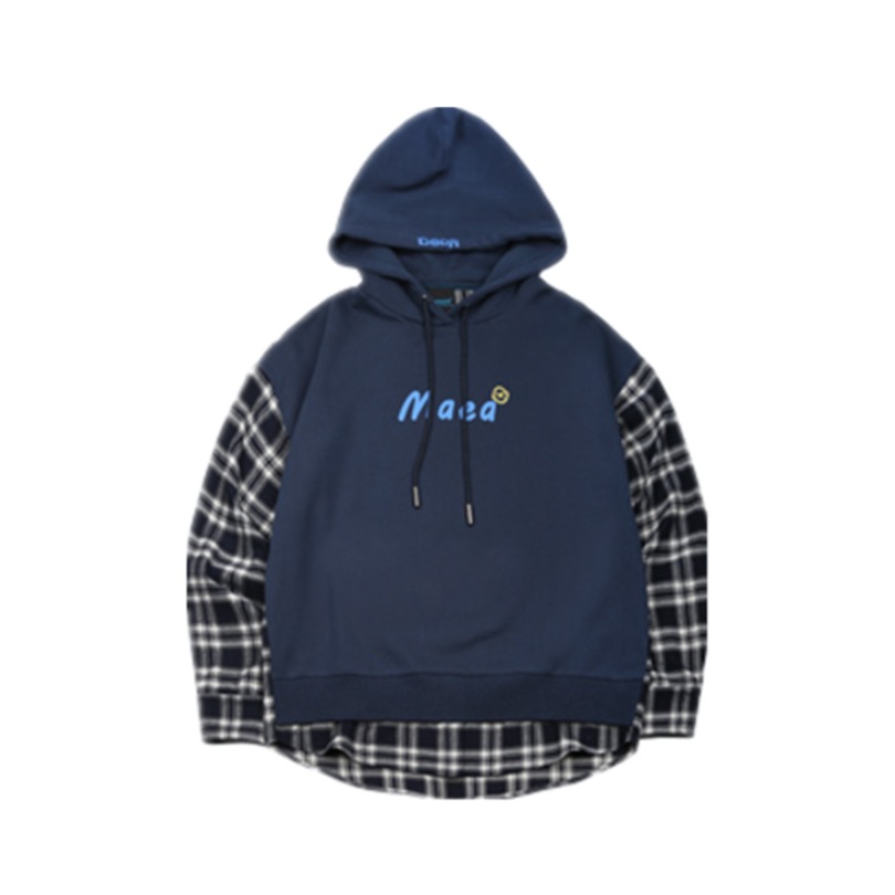 MAEA 拼接衬衫袖卫衣 男女同款 ZS15124_1