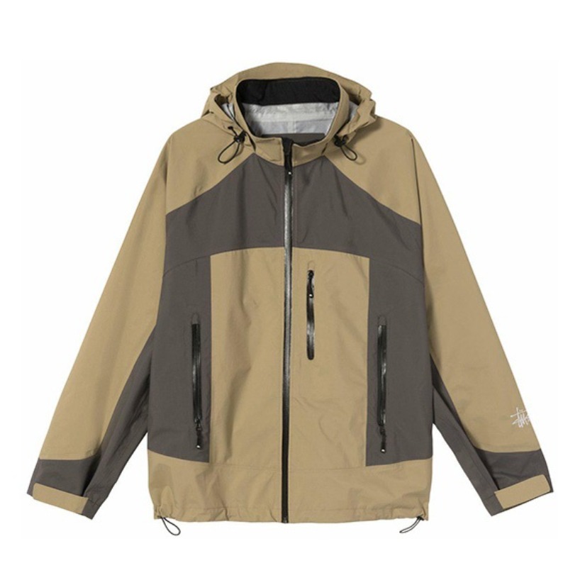 Stussy 斯图西 袖口徽标印花连帽冲锋上衣 男女同款