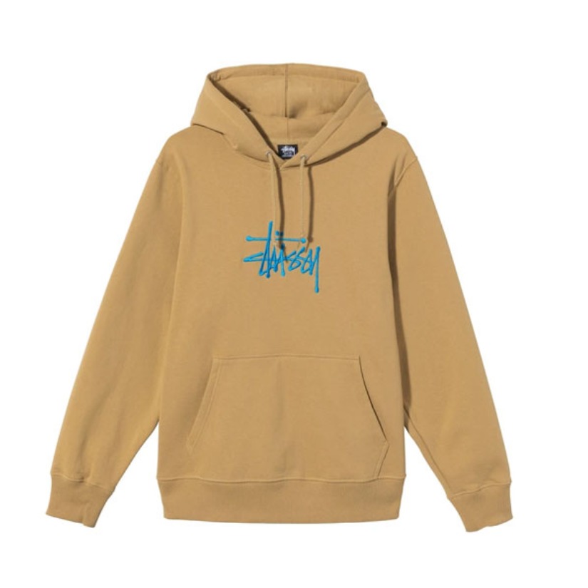 Stussy 刺绣兜帽摇粒绒连帽套头长袖卫衣 男女同款 118425