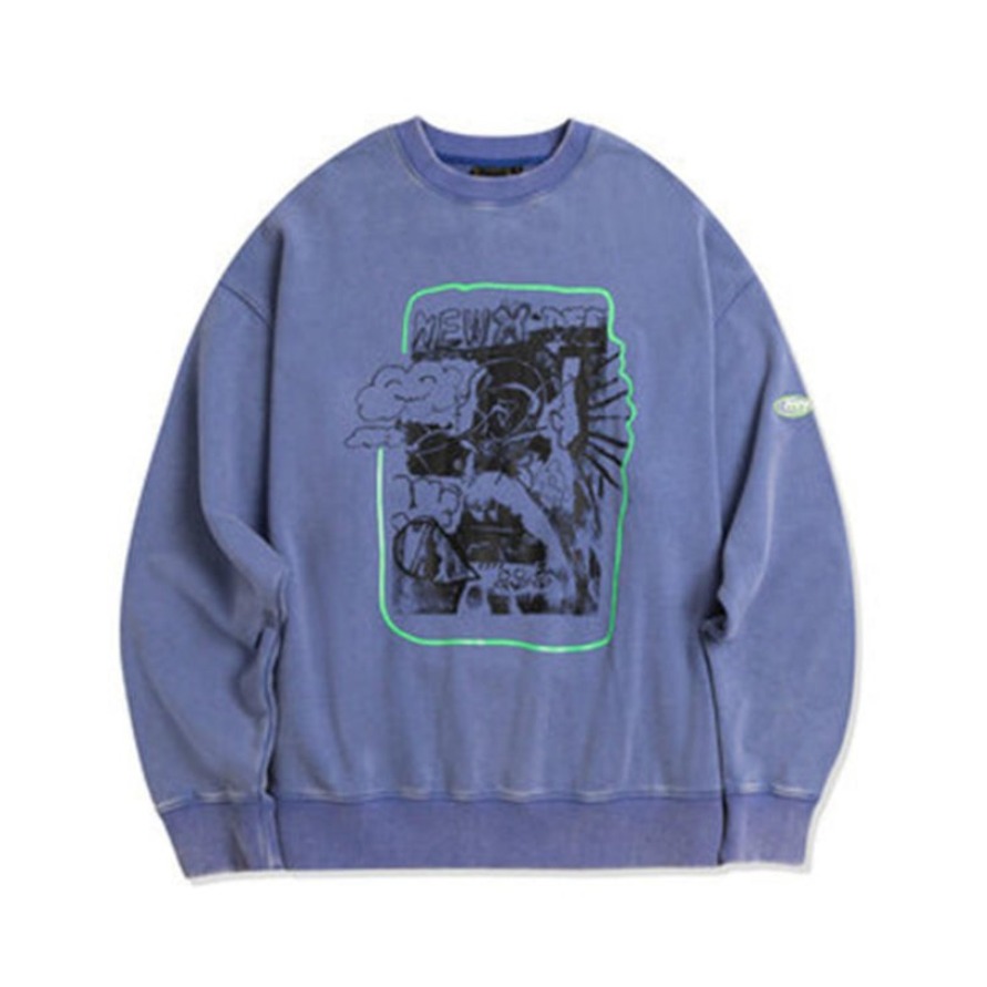 NSTNEW START 做旧夜光印花卫衣 男女同款