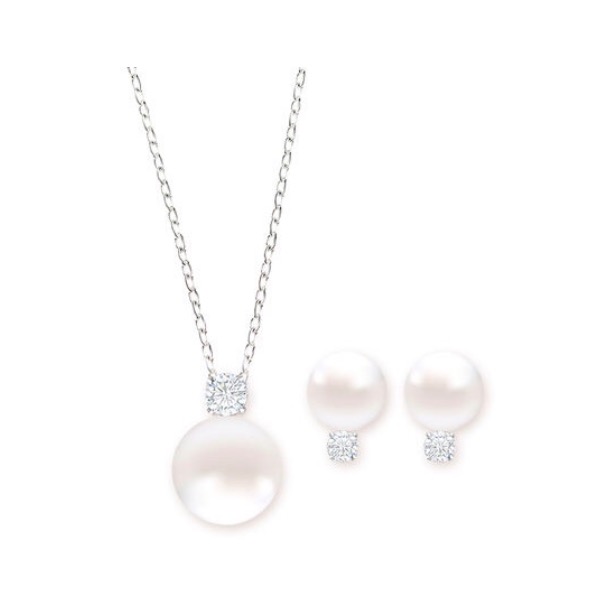Swarovski/施华洛世奇 2020单珍珠镶钻吊坠项链耳环套装 5569758