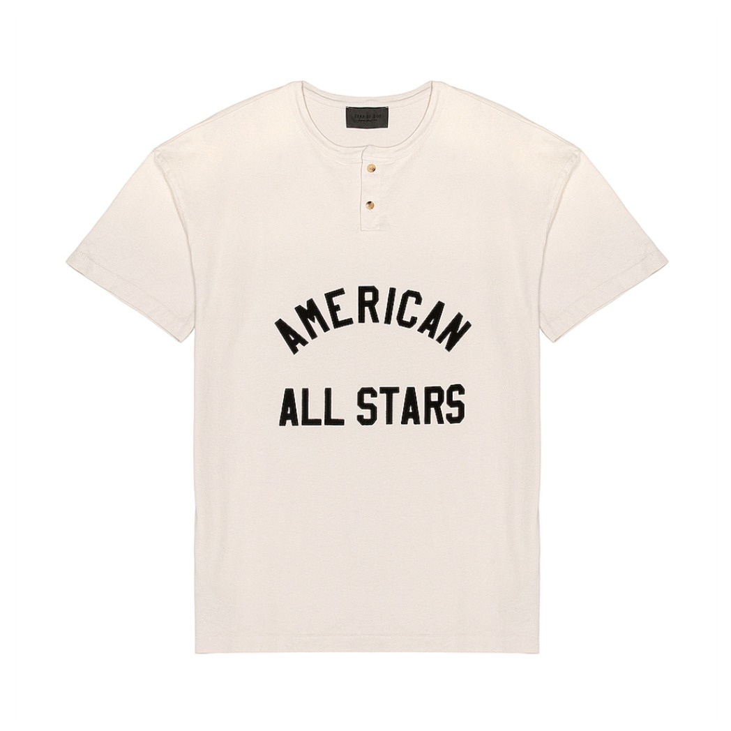 FEAR OF GOD 主线FG the-seventh-collection 第七季 All Star Henley Tee 亨利领短袖T恤 男女同款