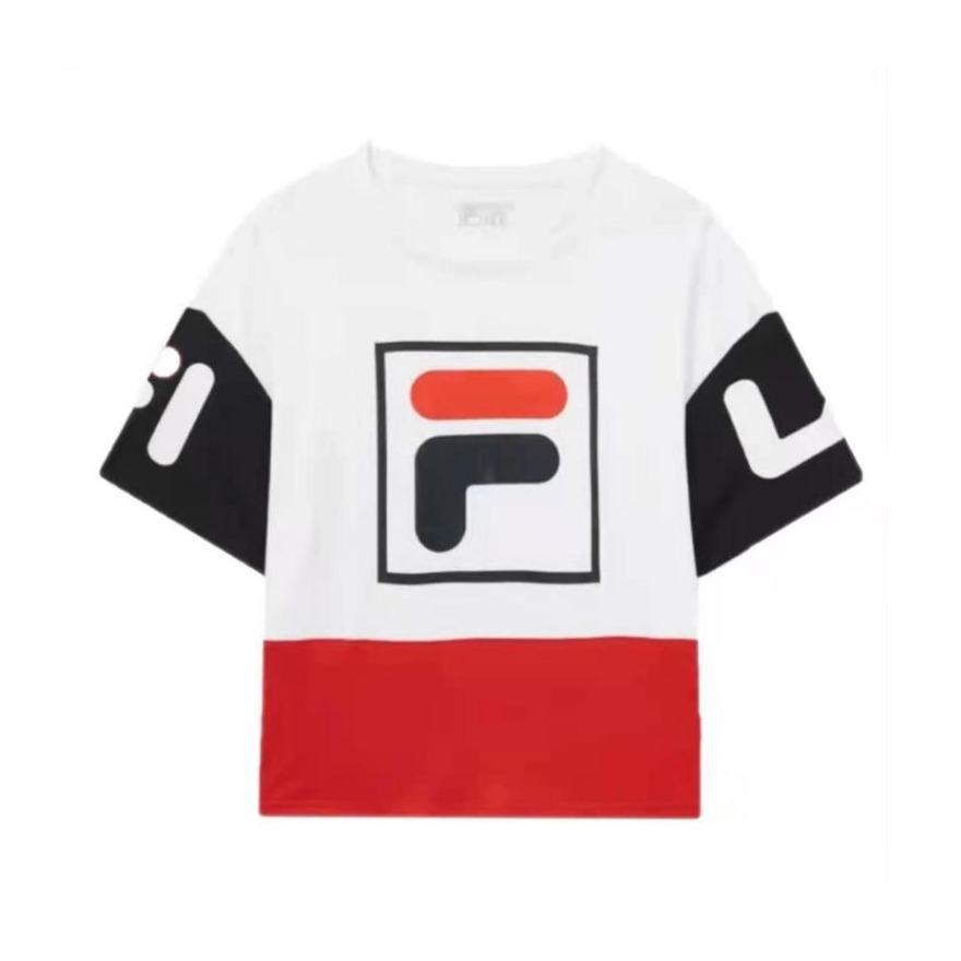 FILA 女装 运动休闲针织短袖T恤 F61W028109F