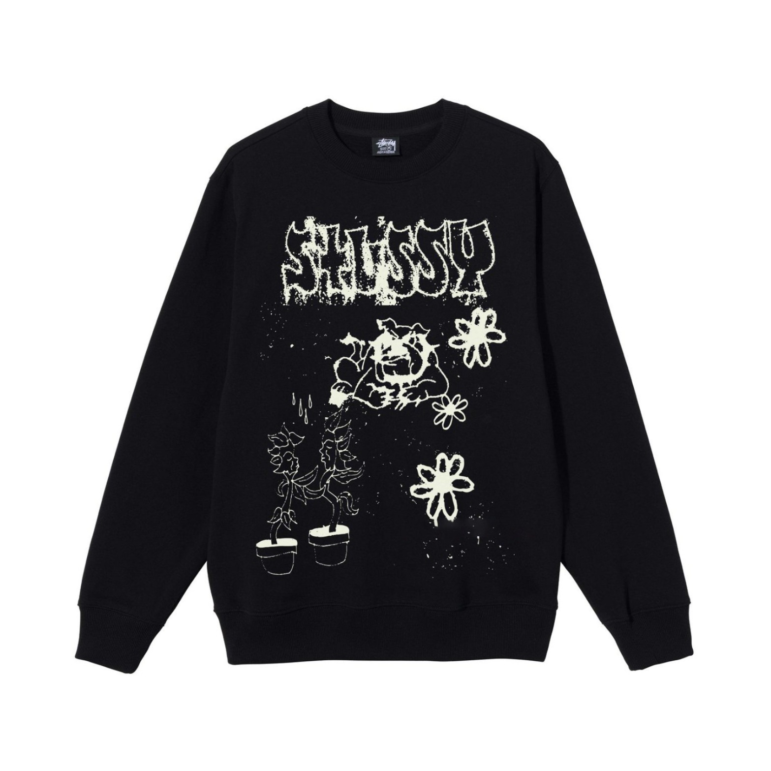 Stussy BAD DREAM 噩梦圆领长袖卫衣 男女同款