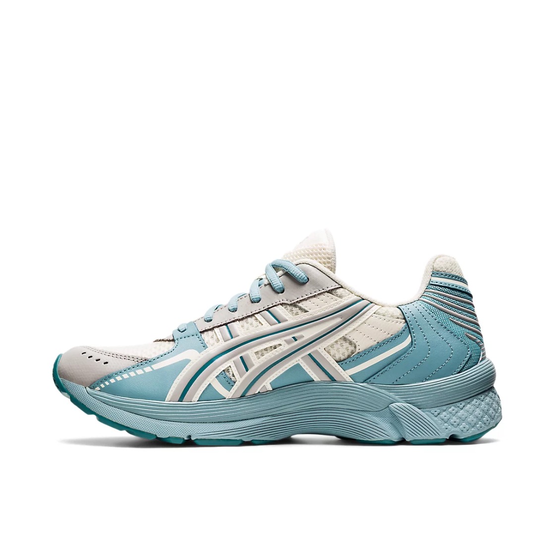 推荐商品：Asics/亚瑟士 Gel-Kyrios 跑鞋 防滑耐磨轻便缓震透气支撑织物合成革 白色/天蓝