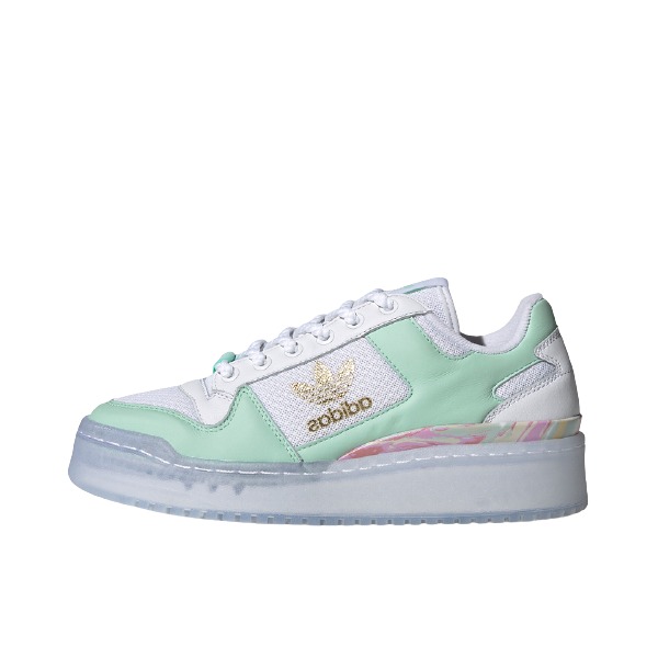 推荐商品：adidas Originals Forum Bold 板鞋 防滑耐磨轻便透气厚底增高防水贴合 薄荷绿/白色