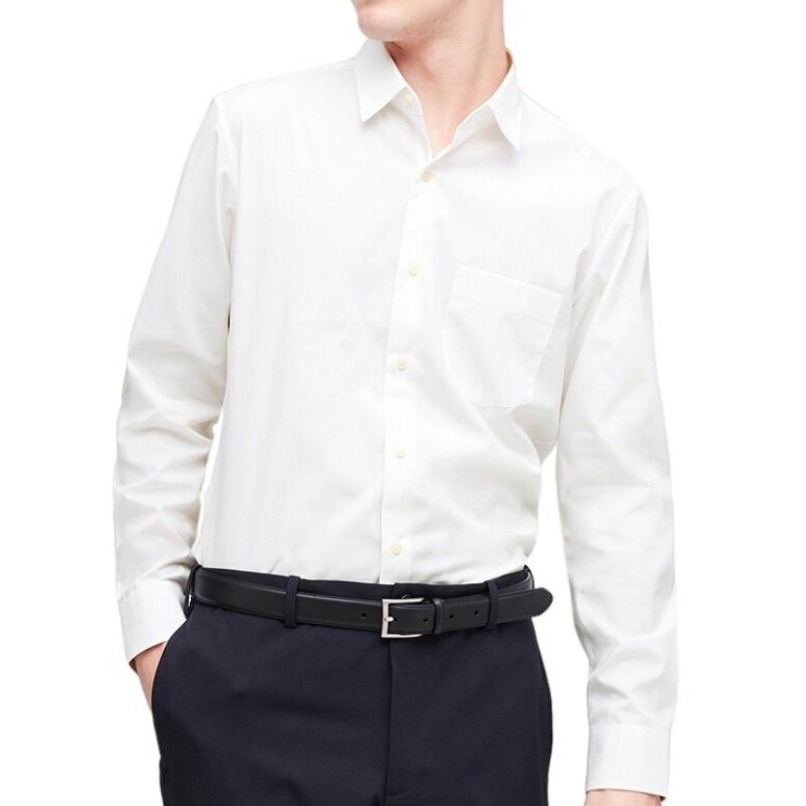 UNIQLO/优衣库 弹力修身府绸衬衫长袖 425046 