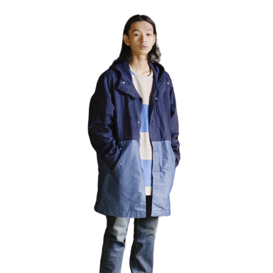Levi's 中长款拼接连帽风衣 17484-0003