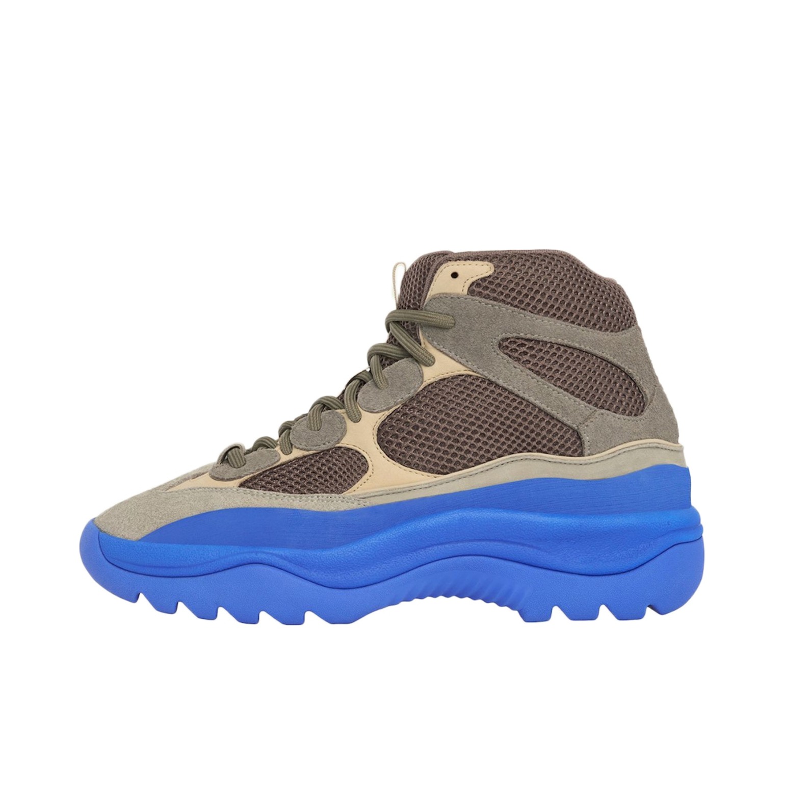 推荐商品：adidas originals  Yeezy Desert Boot  椰子  户外 舒适减震 防滑耐磨 增高 百搭 运动 休闲鞋  棕色/蓝色