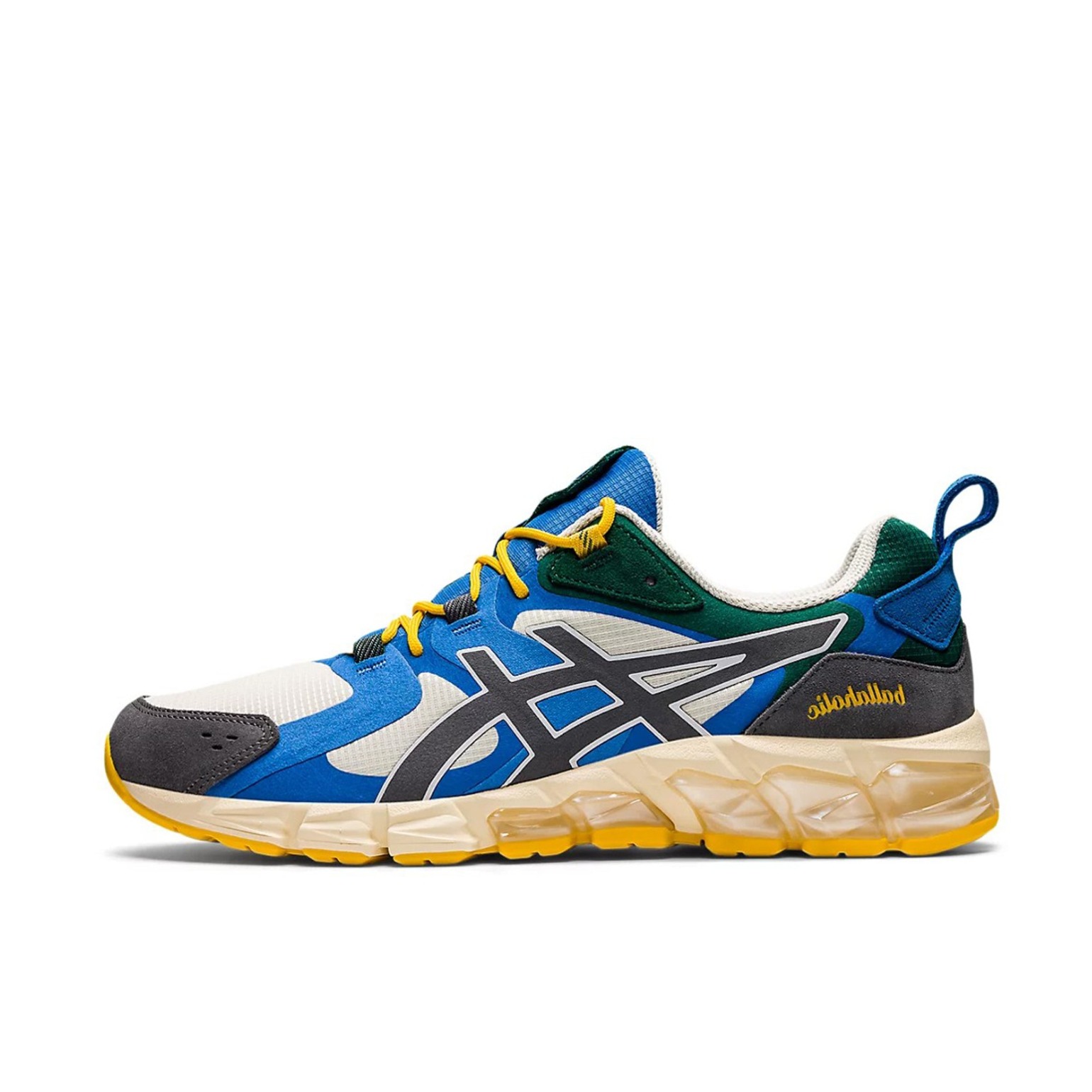 推荐商品：Asics/亚瑟士 Gel-Quantum 180 缓震回弹 防滑耐磨 轻便舒适 透气 织物 复古 网布 减震支撑 跑鞋 ballaholic联名/蓝/深灰/绿/黄