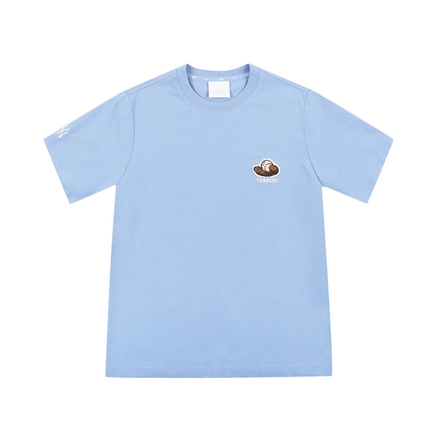 MLB 像素游戏机刺绣上衣圆领短袖正肩袖T恤 男女同款 31TSN1131