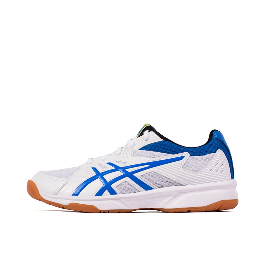 推荐商品：Asics/亚瑟士 Upcourt 3 缓震耐磨 防滑 专业训练 透气 乒乓球鞋 白色/蓝色
