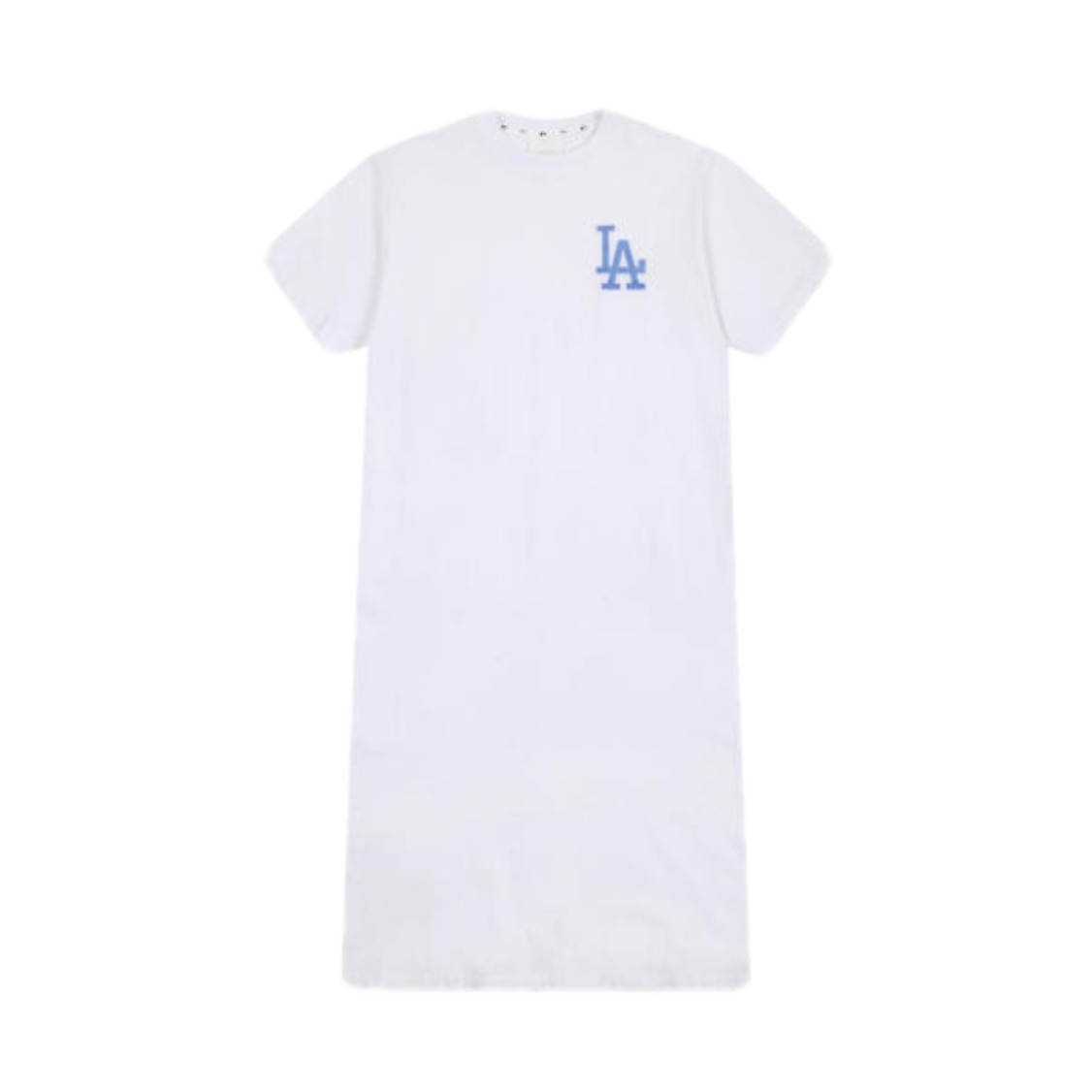 MLB 字母Logo刺绣合身开叉套头圆领短袖T恤 男女同款 31OP10131