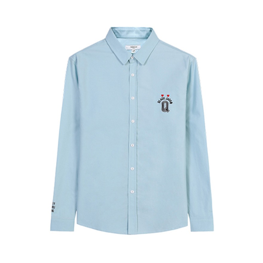 马克华菲 刺绣多色牛津纺男士衬衣 718103017012263