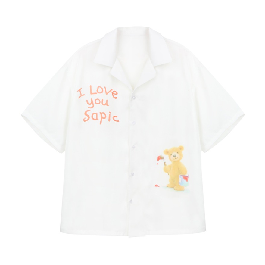 SAPIC 21SS 小熊古巴领短袖衬衫 SPC2021005