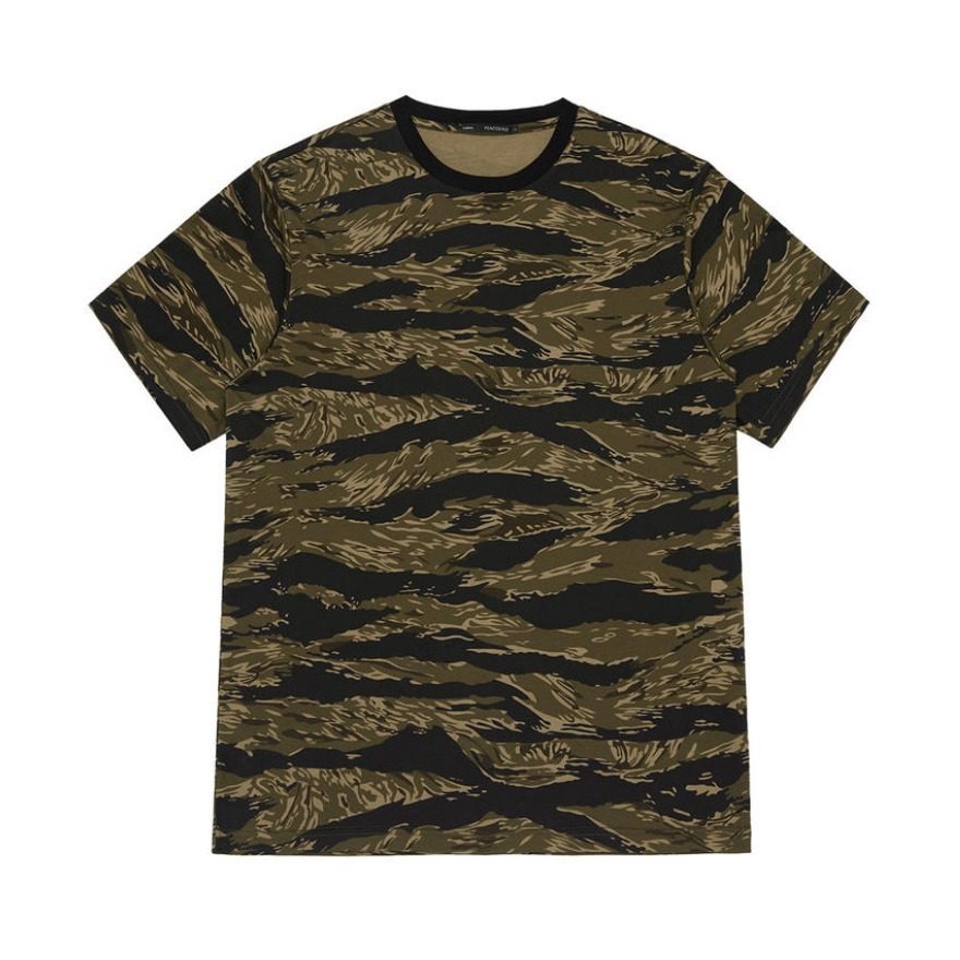 PEACEBIRD 小黄鸭迷彩短袖T恤 男女同款 BWDA9316