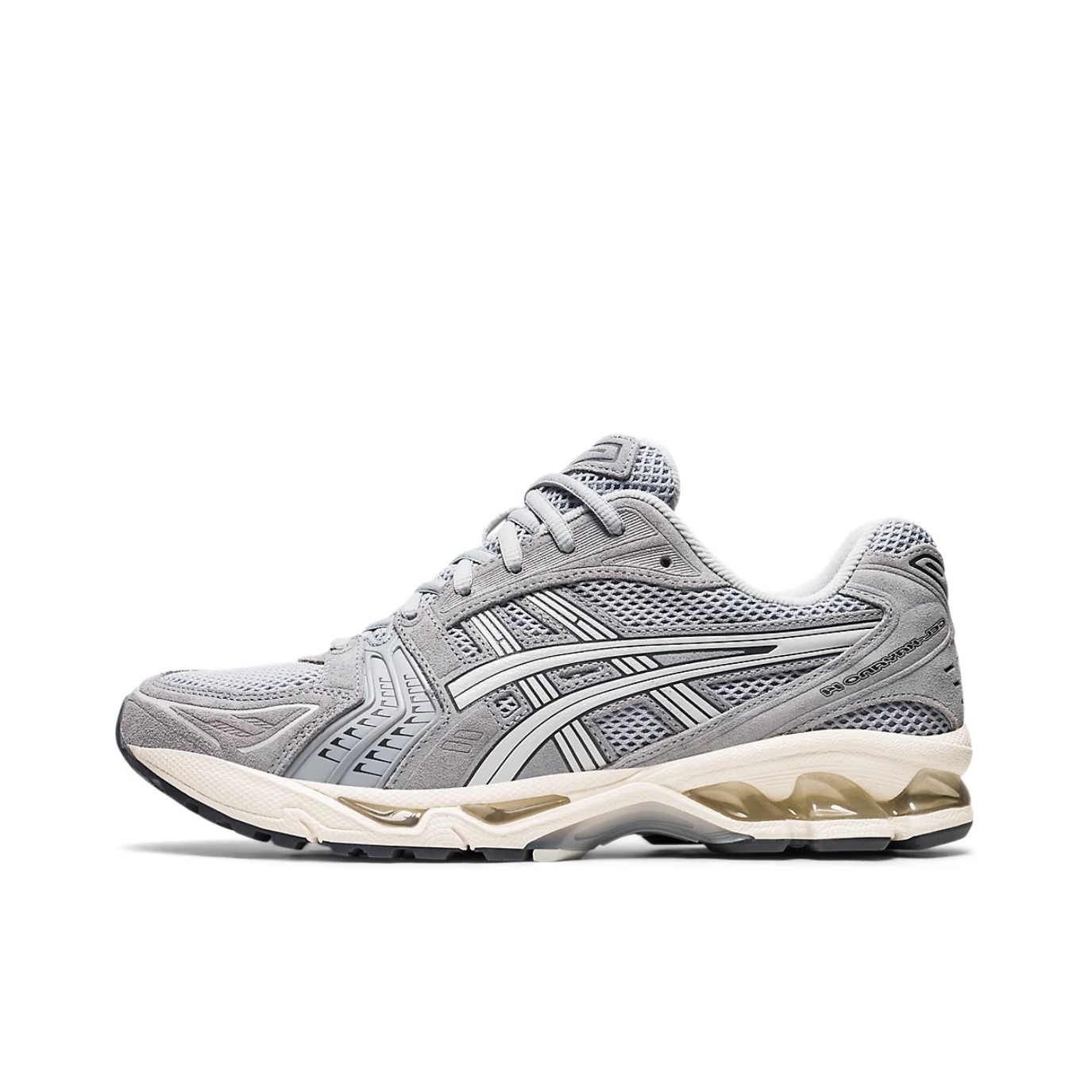 推荐商品：Asics/亚瑟士 Gel-Kayano 14 跑鞋 舒适减震防滑耐磨网面百搭复古慢跑 灰色/米白