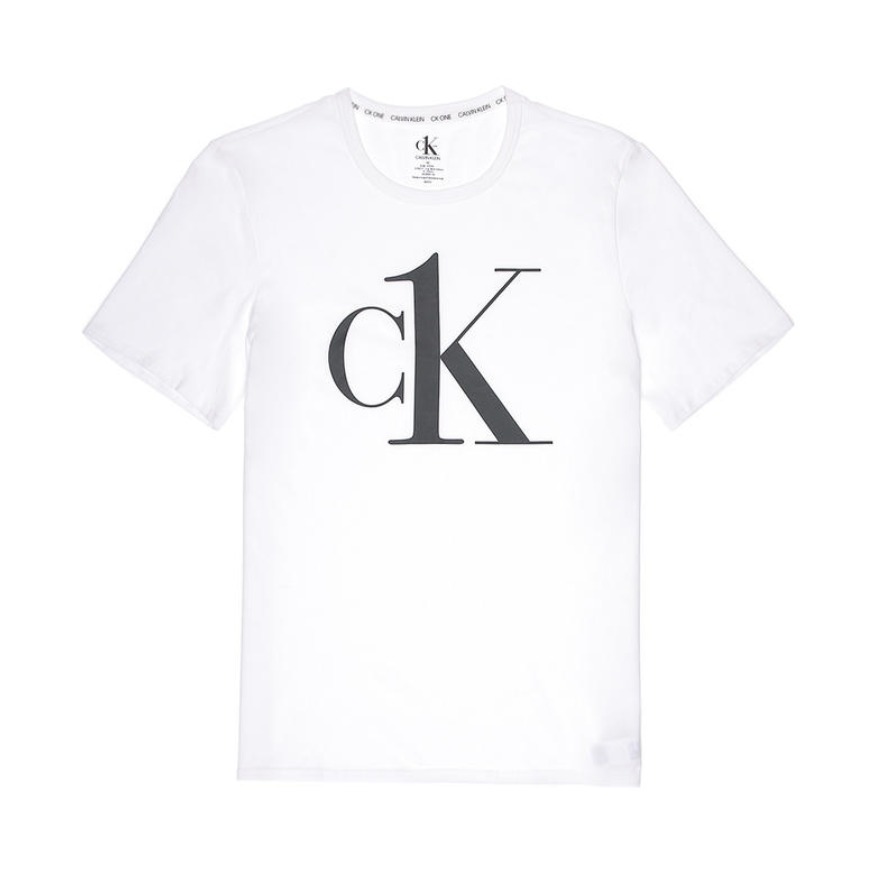 Calvin Klein 大LOGO圆领短袖T恤字母印花 男女同款 000NM1903E