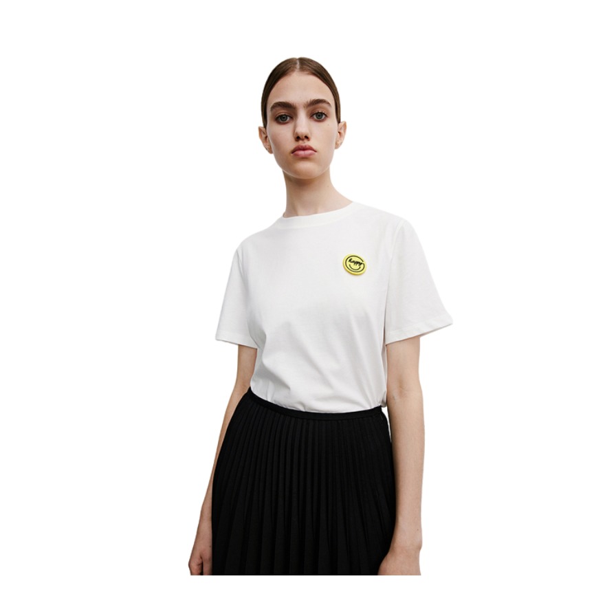 UR 潮流简约ins风笑脸卡通T恤 女装 WJ11R4MN2000