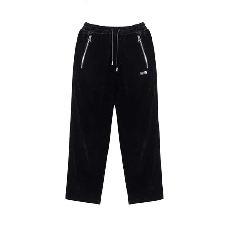 【胡文煊同款】TEAM WANG VELVET STRAIGHT PANT 王嘉尔丝绒休闲长裤 男女同款 KT17017