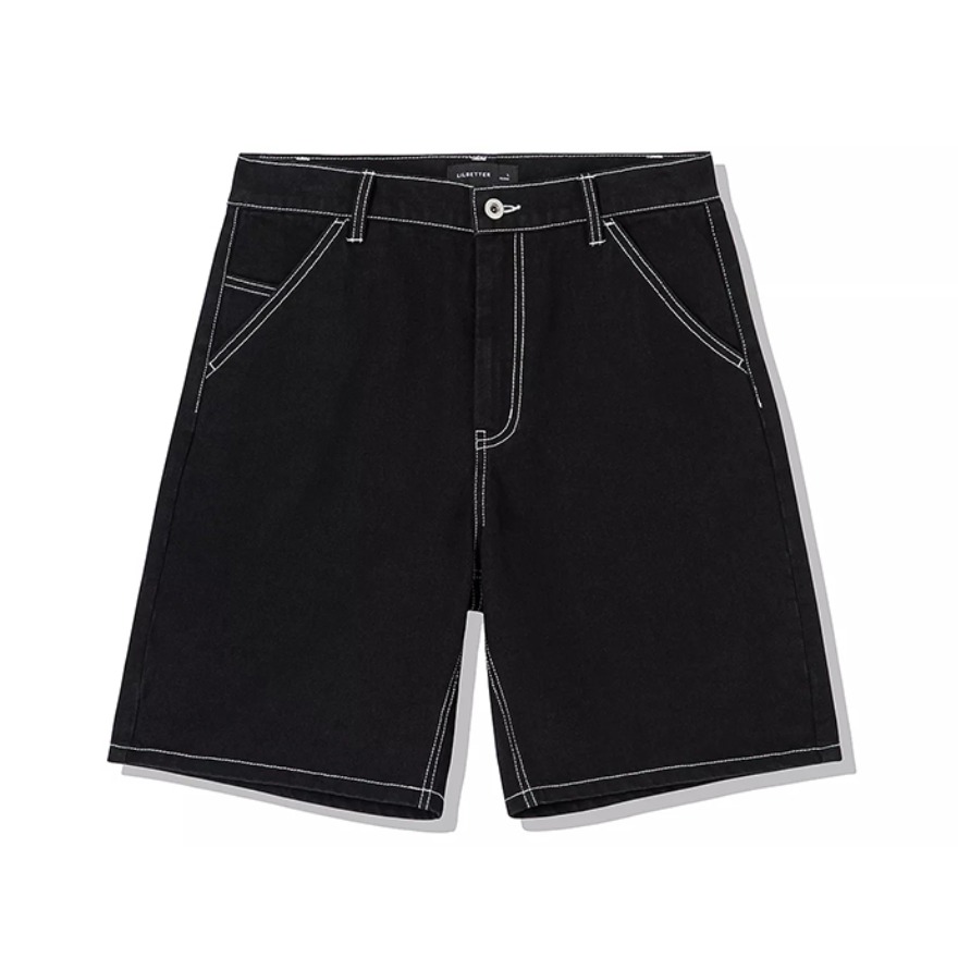 Lilbetter 都市系列直筒黑裤牛仔五分裤 9212019601