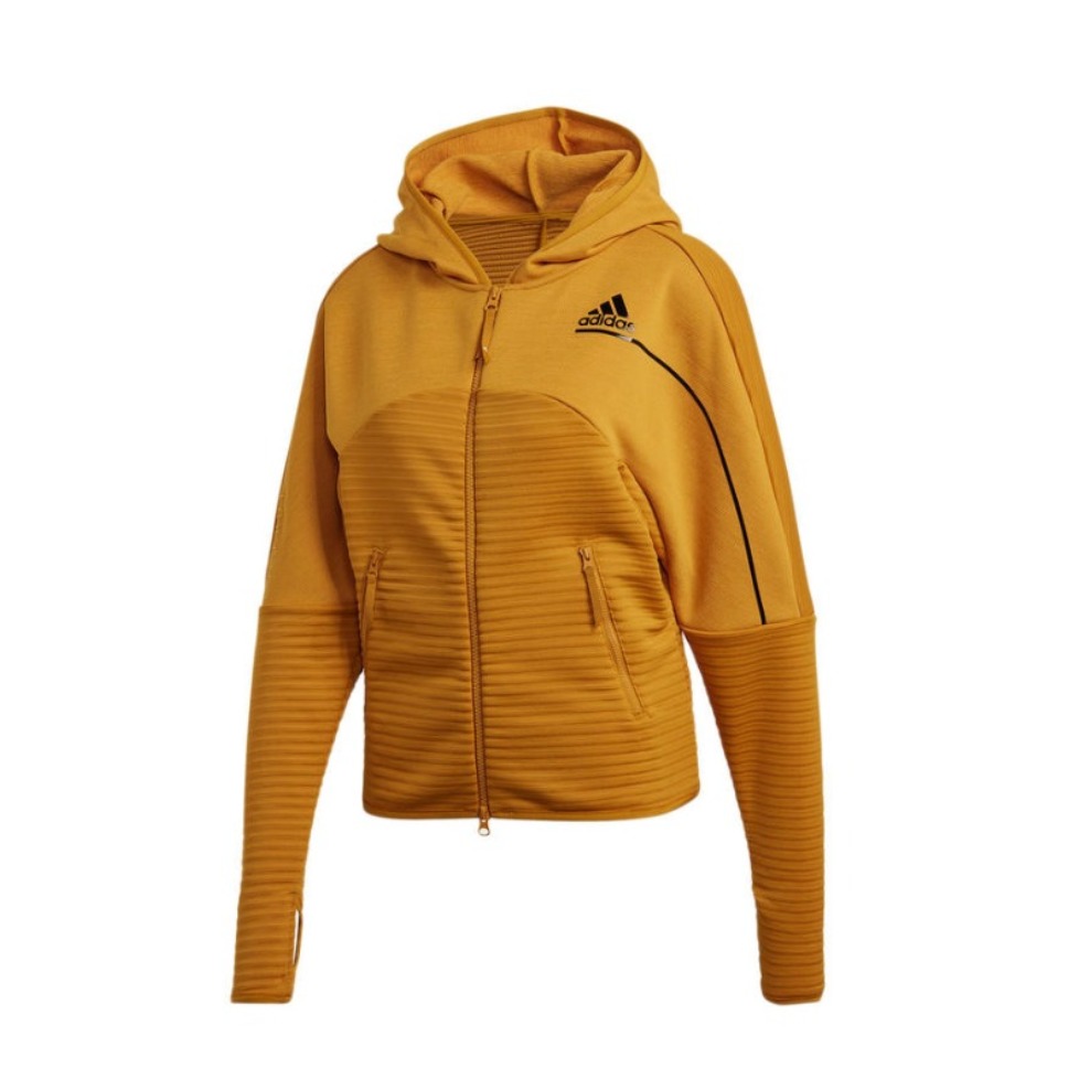 adidas 连帽休闲保暖运动服夹克上衣 男女同款 FT6774