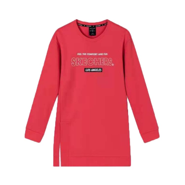 Skechers 女装 中长款休闲运动卫衣 L120W004