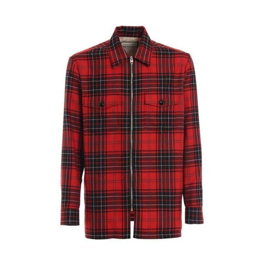 Gucci/古驰 棉质格纹英伦长袖衬衫 538800 ZAAUO